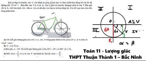 THPT Thuận Thành 1 – Bắc Ninh: Khi xe đạp di chuyển, van V của bánh xe quay quanh trục O theo
