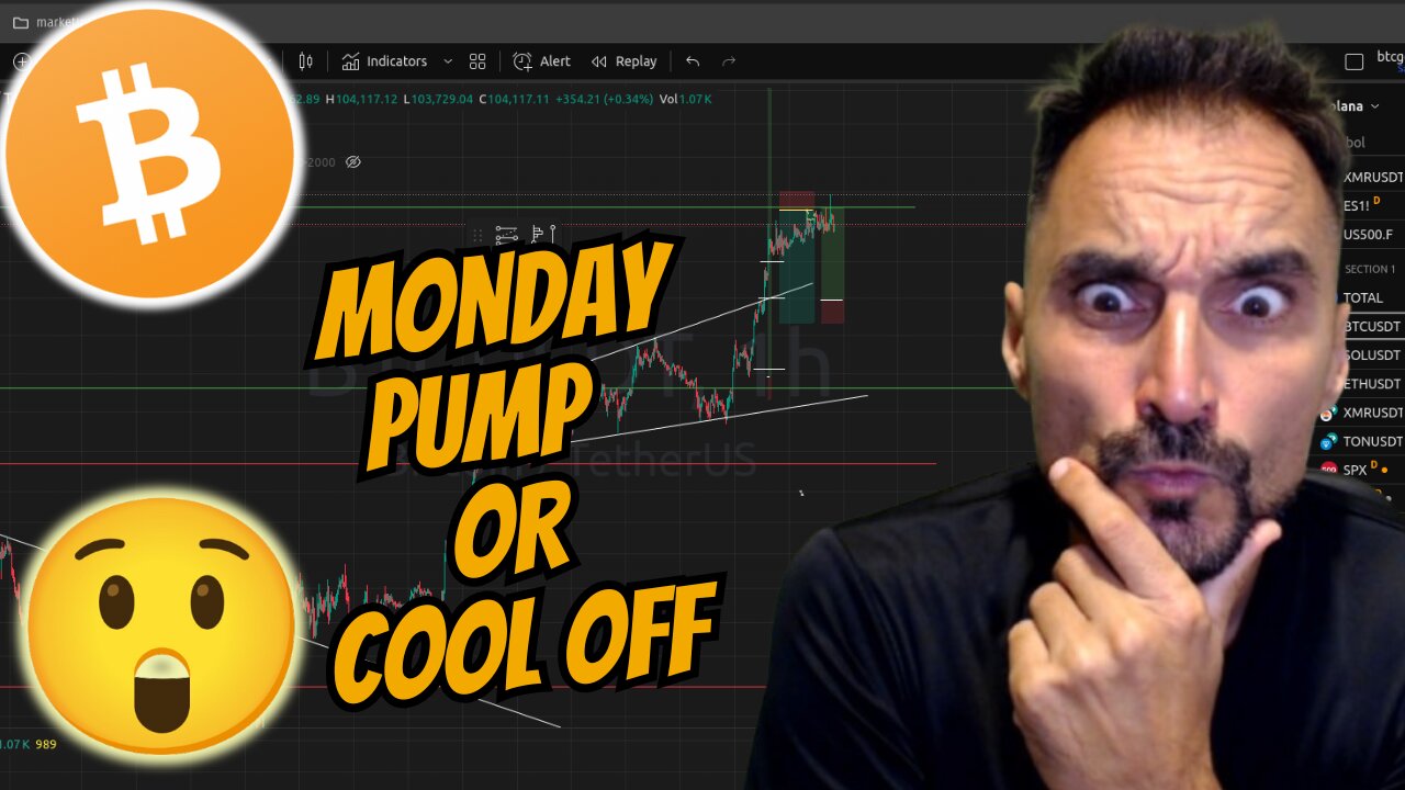 MONDAY PUMP OR COOL OFF!! Bitcoin & Solana.