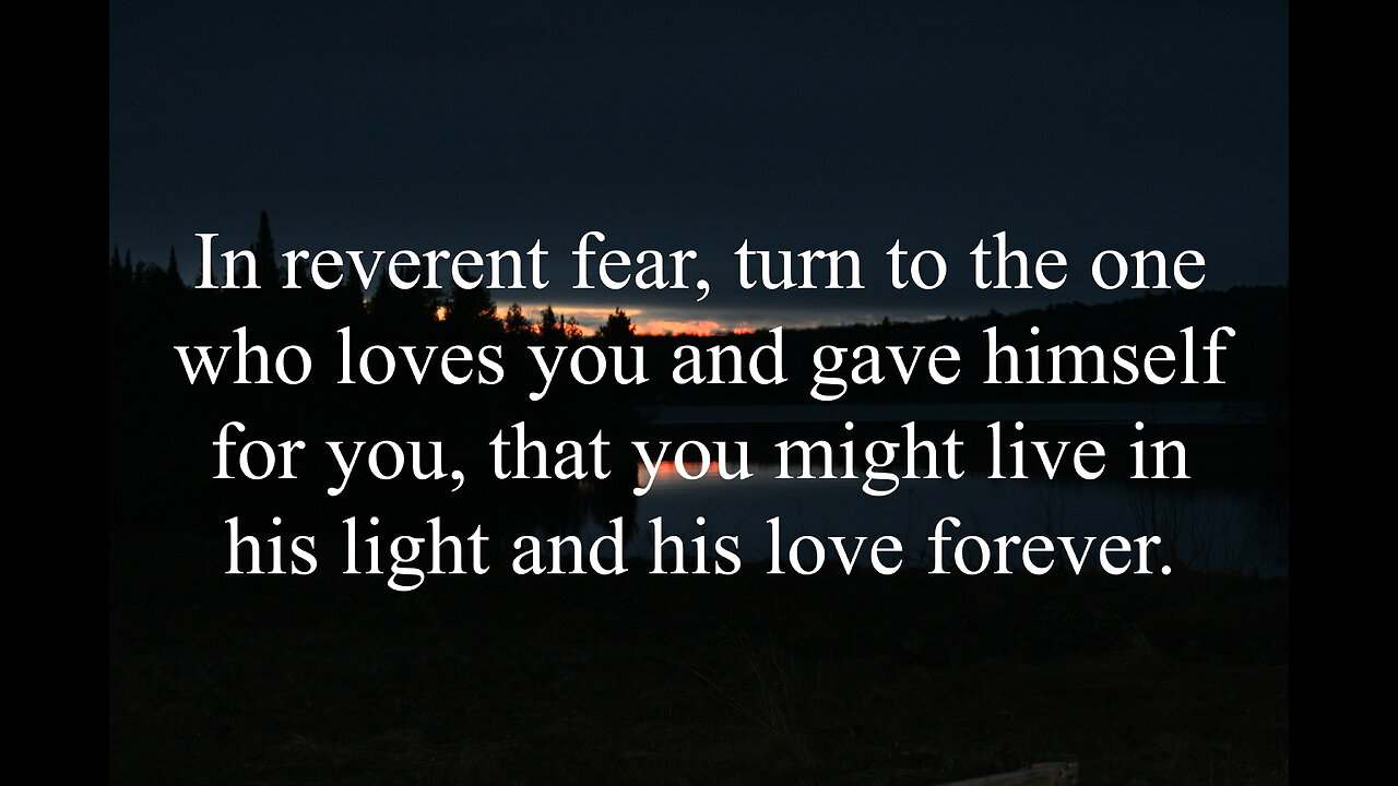 To Love And Fear God