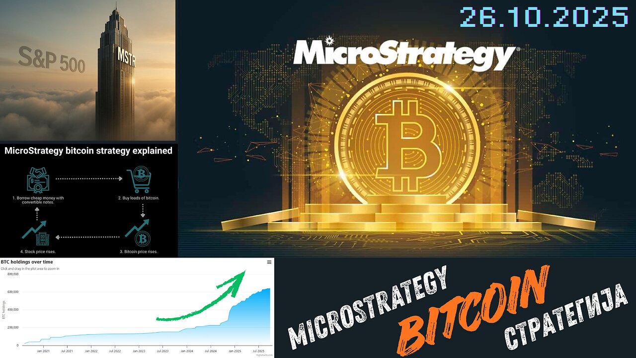 Напреден курс 146. MicroStrategy Биткоин стратегија. Позитивни и негативни страни!?!? 26.10.2025