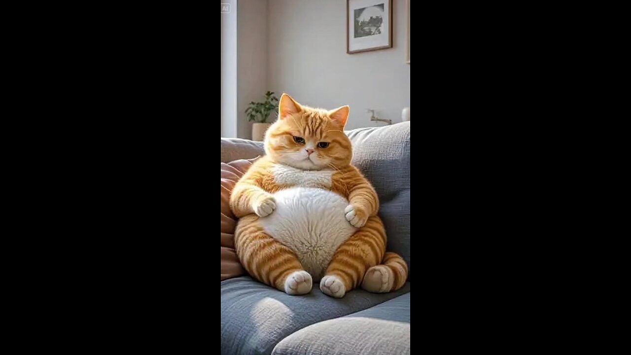 Orange Cat cooking 🔪🤮