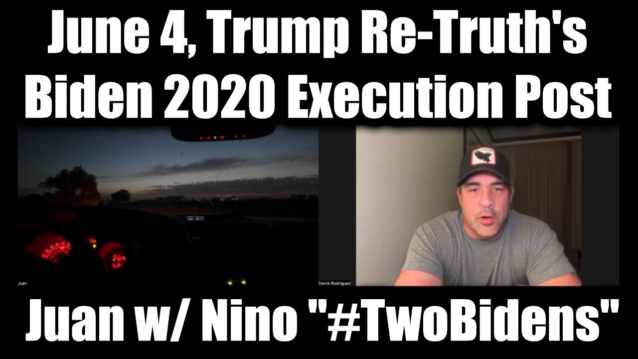 Juan O Savin w/ Nino "Two Bidens" - Trump Re-Truth's Biden 2020 Execution Post