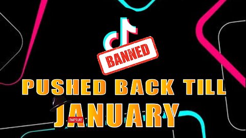 Tiktok Banned Pushed To January! AGAIN! [Tiktok Ban Update]