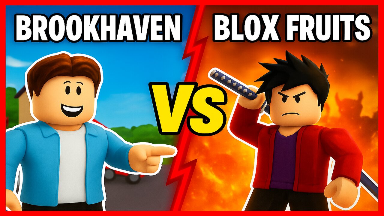 Brookhaven RP vs Blox Fruits 🔥 Roblox Showdown | Which Game Is The Best?