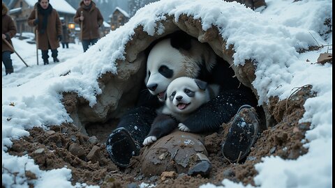 The Panda’s Shelter in the Snowstorm Rescued a Frozen Baby!