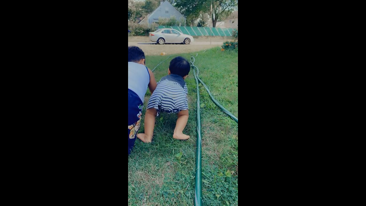 Little one’s first step on grass