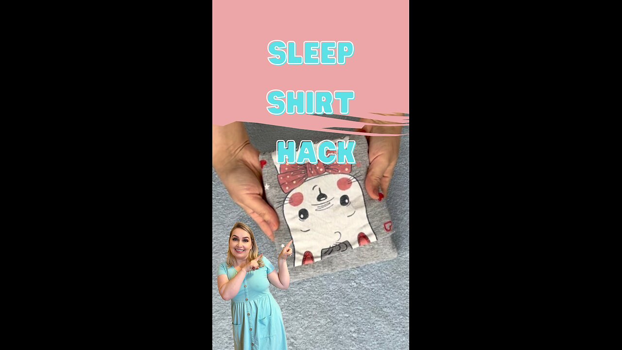 How to Fold a Sleep Shirt Neatly | Space-Saving Hack for Long Tank Tops
