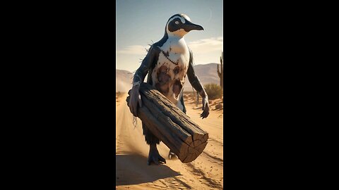 son saves father from penguin zombie