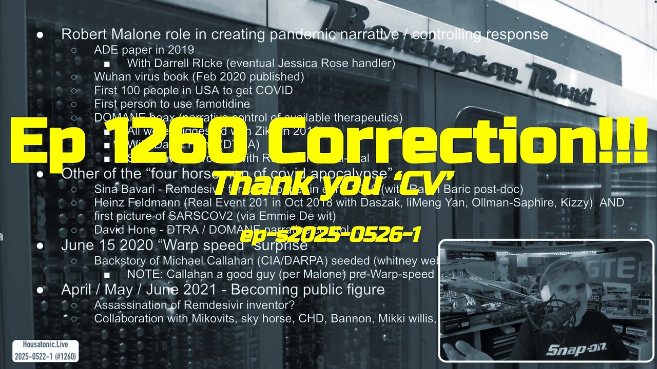 Correction video for Ep 1260 (ep-d2025-0522-01)