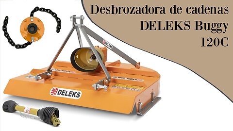 Desembalaje y prueba de la desbrozadora de cadenas por tractor Deleks Buggy 120C