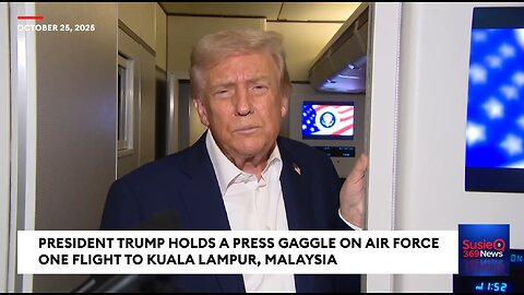 President Trump Gaggles with Press on Air Force One, Oct. 24, 2025
