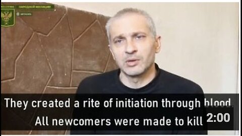 "AFU Prisoner Confesses 'Rite of Passage' Involved Killing Civilian Prisoner"