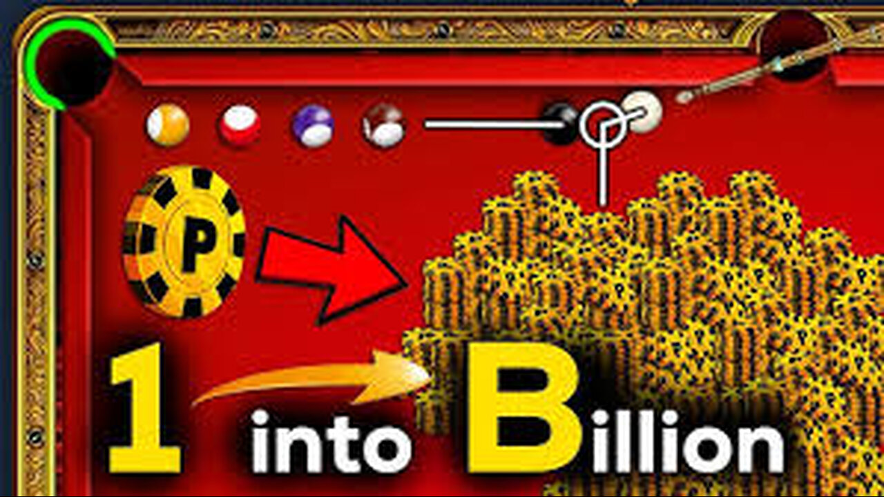 TURNING 1 SINGLE Coin into BILLION of Coins One to Hero-8 Ball Pool