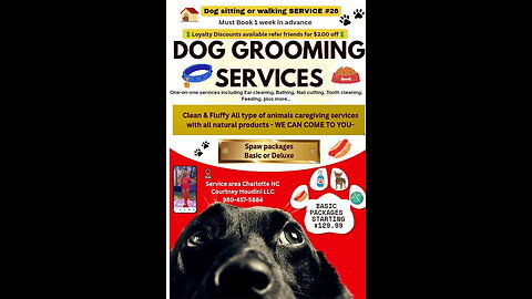 SERVICE #26 ANIMAL GROOMING