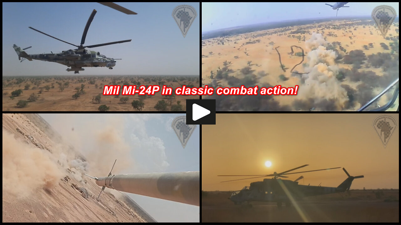 Russian Africa Corps helicopters in combat operations