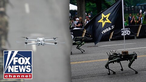 US Army shows off drones_ robot dogs at military parade