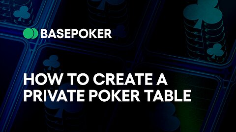 How to create a private poker table