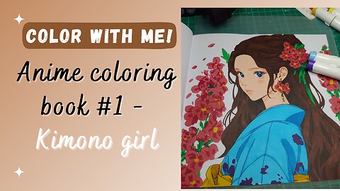 Anime Coloring Book - Girl in Kimono