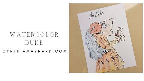 The Crazy Duke Watercolor, Line and Wash Style