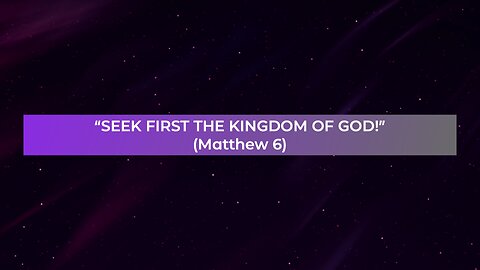 Seek First The Kingdom Of GOD | Sunday Morning Service (07/13/2025) | Jubilee Worship Center