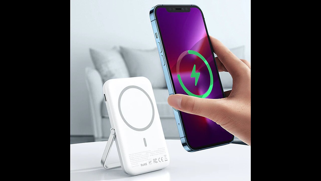 5000mAh MagSafe Power Bank with Phone Holder