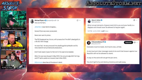 Stormy Patriot Joe & Paul Fleuret w/ Joe Rambo, Dave: The Pen|HRC|Tulsi|QProof|History Of Q! - 7/23/25