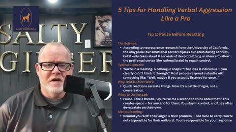 Verbal Aggression | 5 Tools to Stay Calm, Confident, and In Control | Salty Ginger Talk | Joe