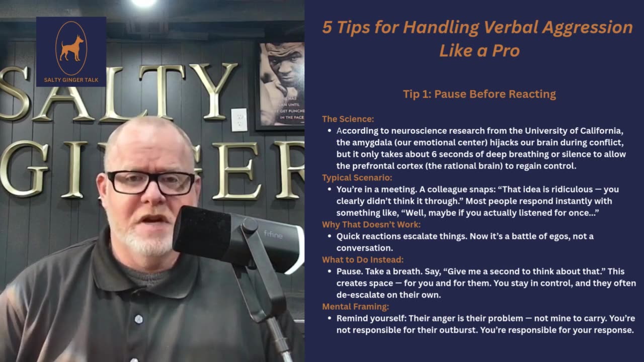 Verbal Aggression | 5 Tools to Stay Calm, Confident, and In Control | Salty Ginger Talk | Joe