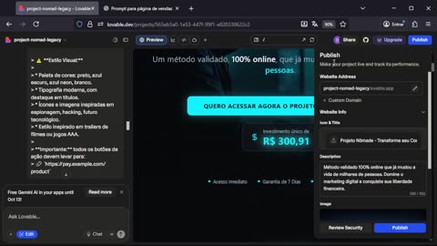 Crie uma página de vendas em 3 minuitos de graça