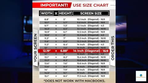 SightPro 14 Inch 16:9 Laptop Privacy Screen Filter - Computer Monitor Privacy Shield and A