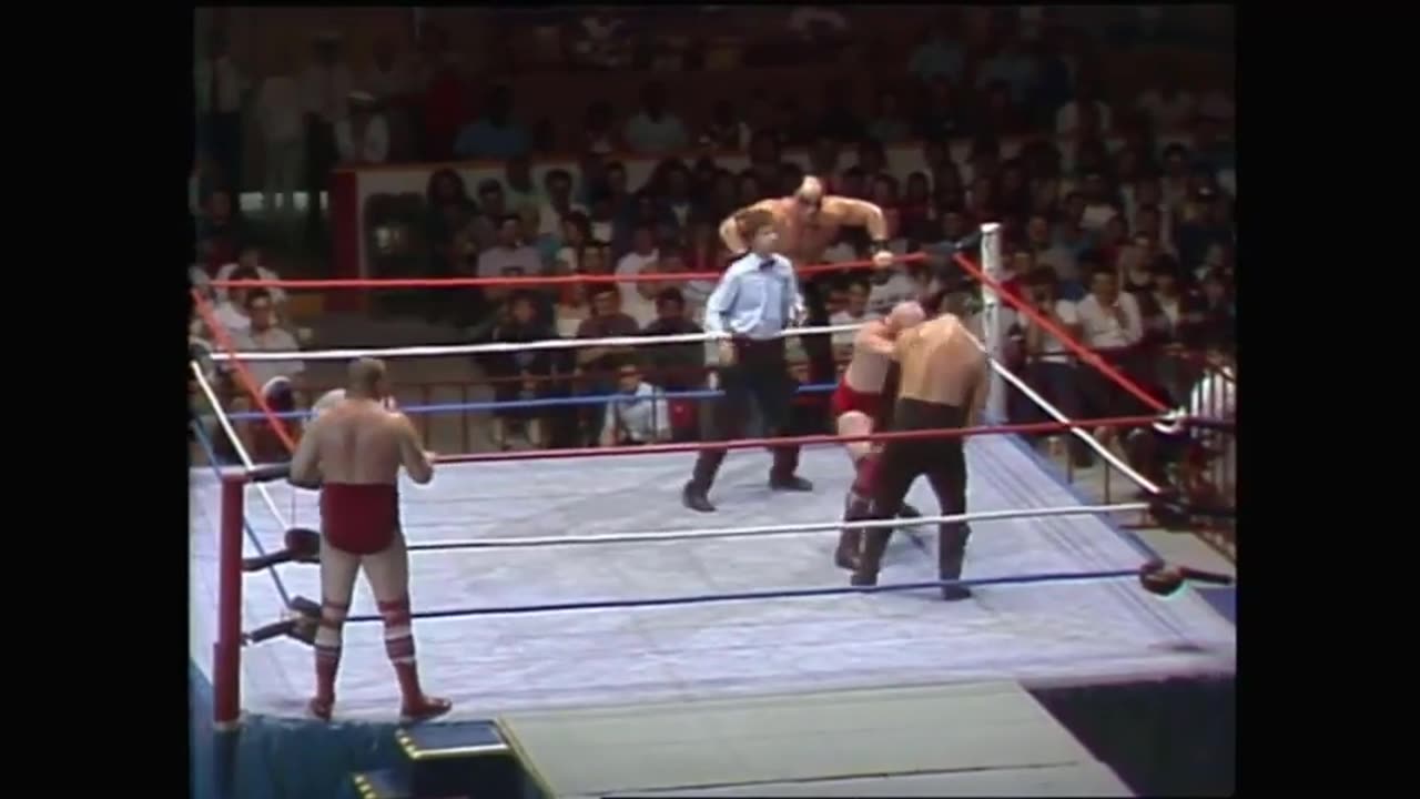 WWF MAPLE LEAF GARDENS Toronto BRUTUS THE BARBER BEEFCAKE V RON BASS HULK HOGAN V HAKU 9 18 1988