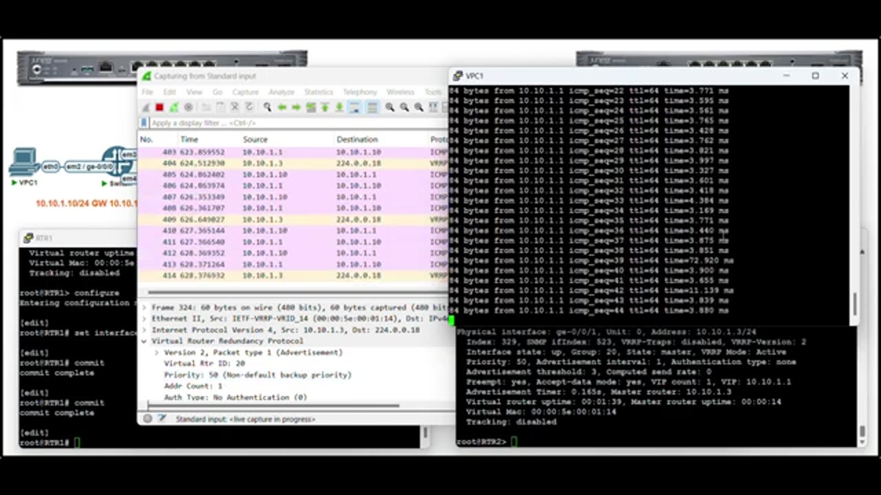 Juniper Routing: How to configure VRRP on a Juniper Junos device
