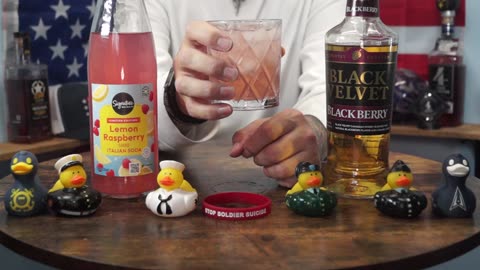 PVT Donald Lichty - Black Velvet Blackberry Whiskey & Signature Lemon Raspberry Italian Soda