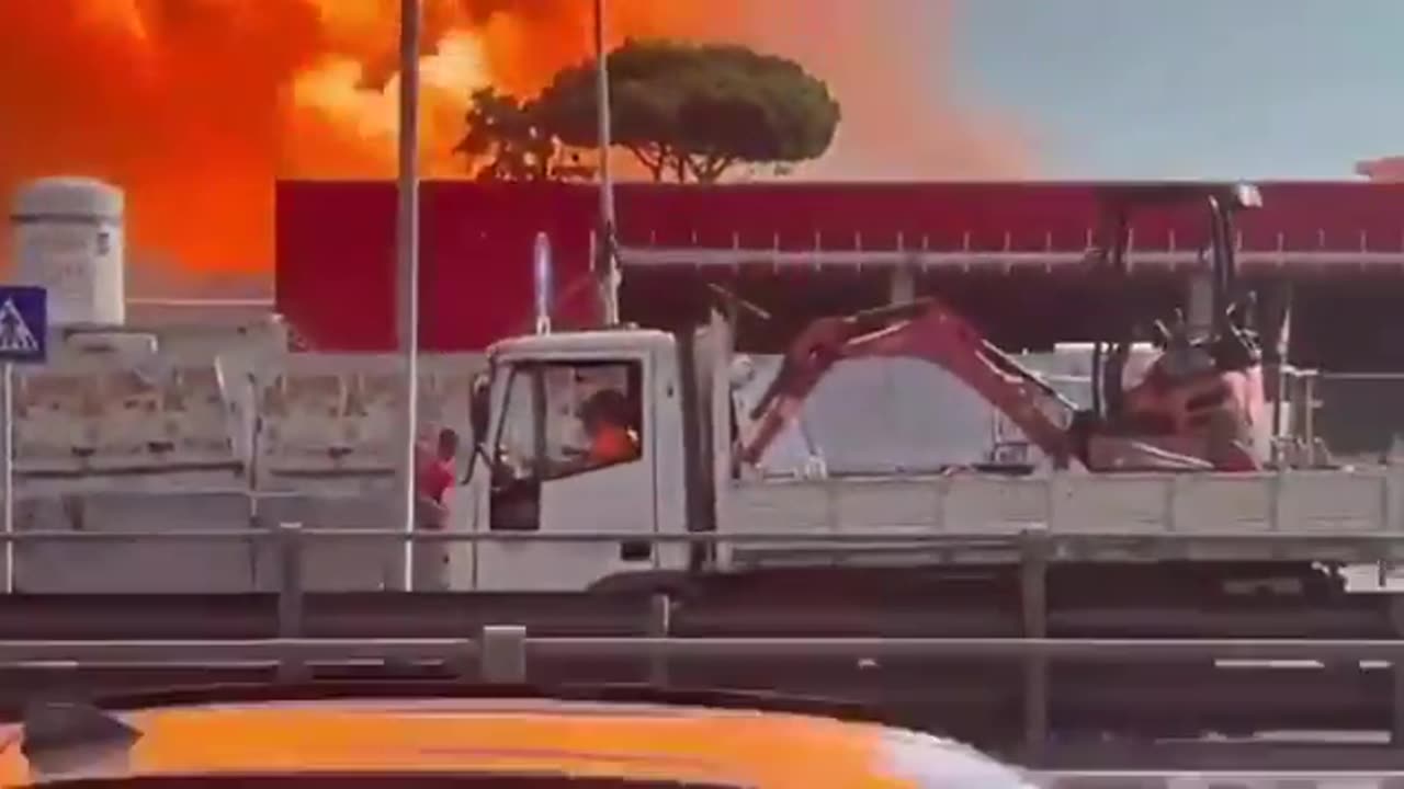 Several injured in Rome, Italy after massive gas station explosion