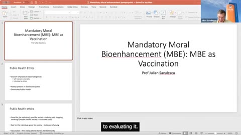 Why Should Moral Bioenhancement be Mandatory? Professor Julian Savulescu