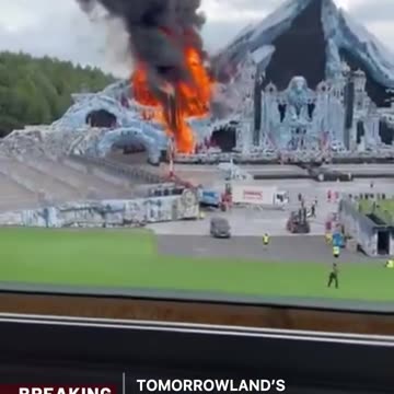 BREAKING: The main stage of Tomorrowland is on fire.