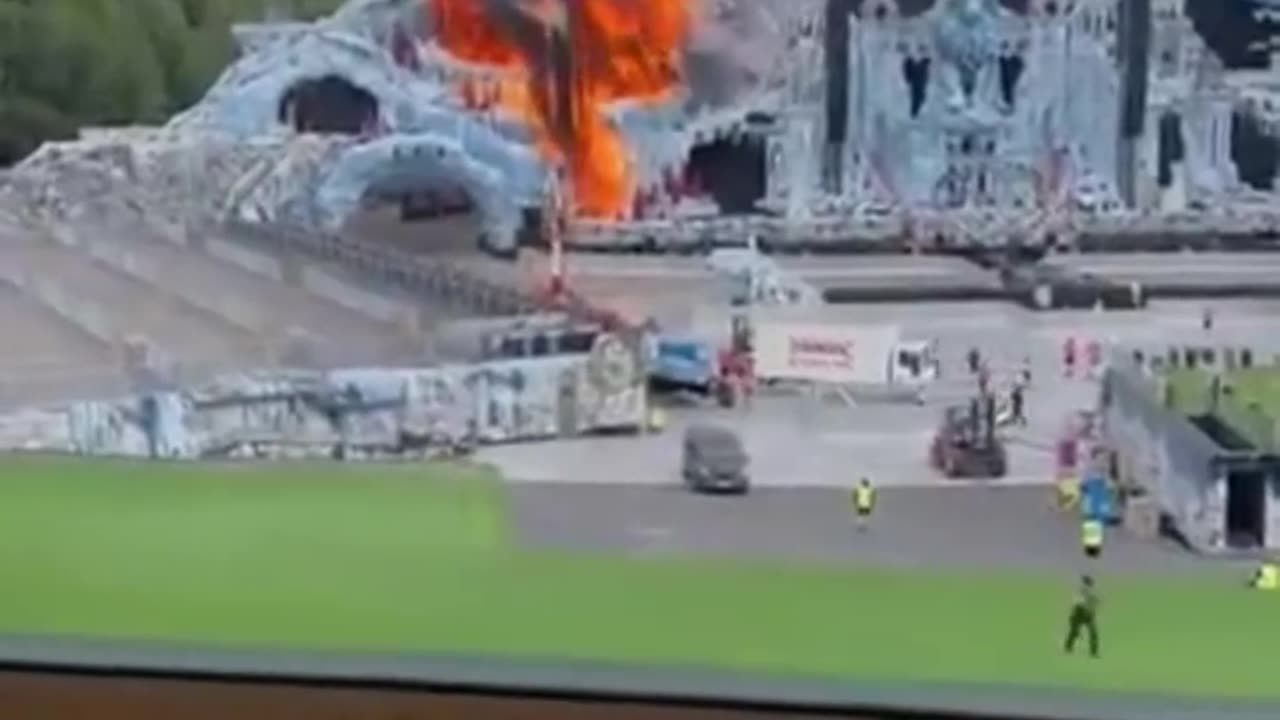 BREAKING: The main stage of Tomorrowland is on fire.