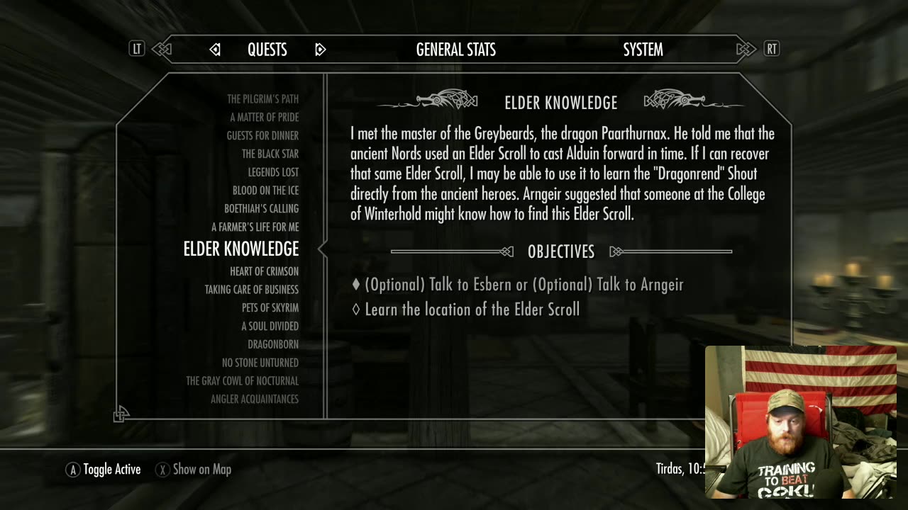 Playing Skyrim And Relaxing