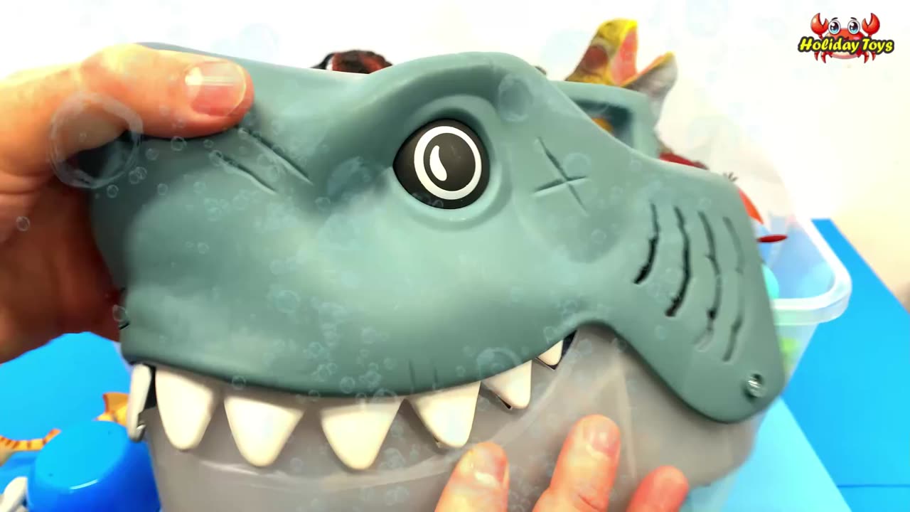 Purple Magic Egg Containing Shark and Red Crab