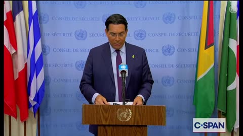 Israeli U.N. Ambassador Danny Danon Speaks to Reporters About Iranian Airstrikes