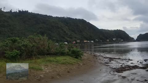 Pacific Ocean and Beach in Patagonia Chile