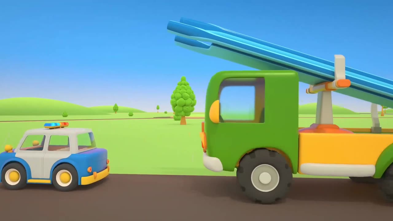 Machine helpers build windmills! ️ Cartoons for children and games with cars