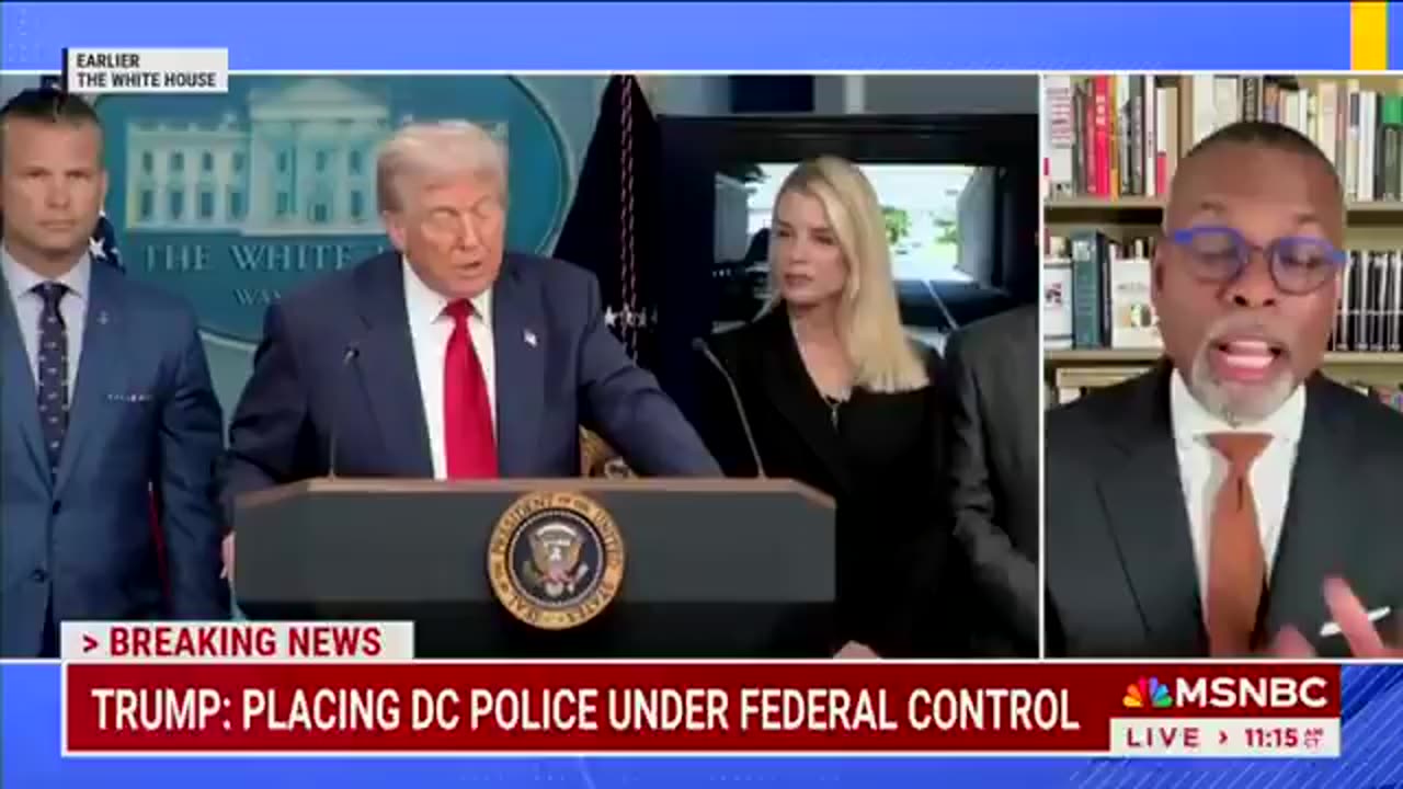 Race Baiting MSNBC Commentator TRIGGERED by Trump's Crackdown on Crime in DC