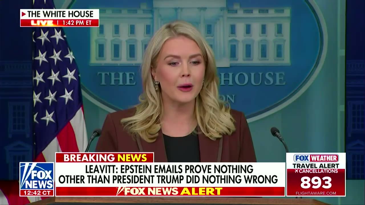 'Hoax!' Leavitt won't deny Trump spent 'hours' with victim at Epstein's house