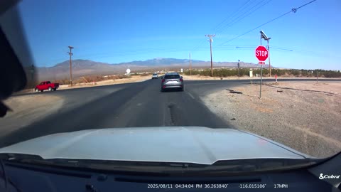 Leslie Rd & Bell Vista Ave - 86090 - Ran Stop Sign - License Plate CA 9THC386
