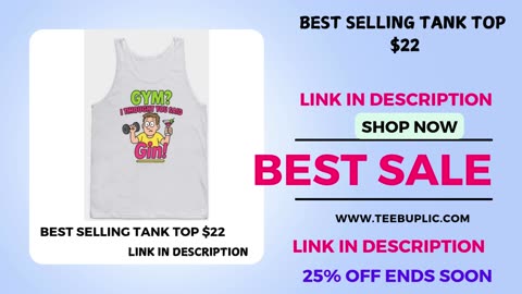 "Gym? I Thought You Said Gin!" Funny Tank Top for $22 Shop Now! Click The Link In Description
