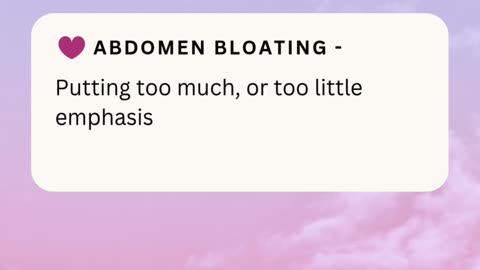 ABDOMEN BLOATING ❤️