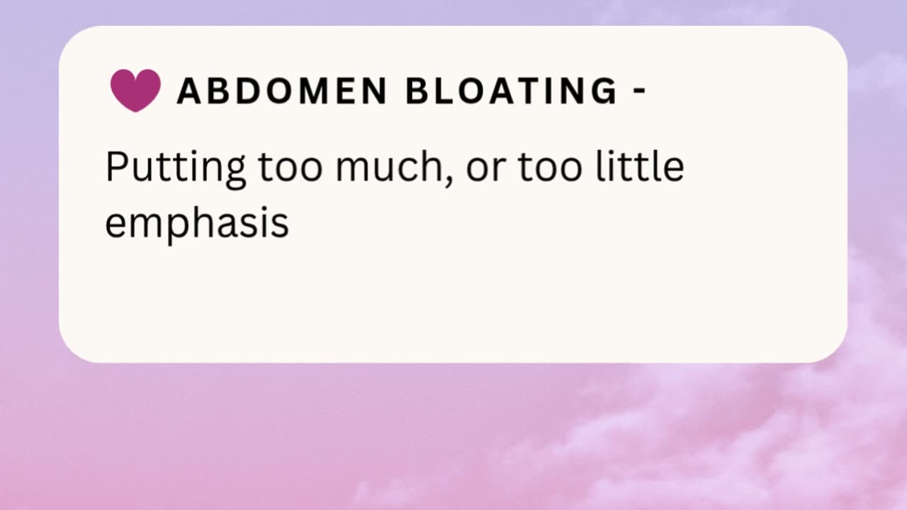 ABDOMEN BLOATING ❤️