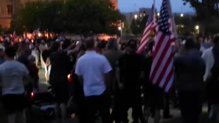 Man drove through the vigil on a scooter yelling "F*** Charlie Kirk