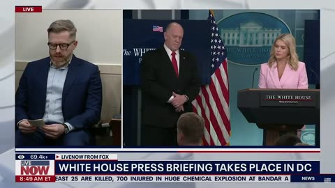 DC Draino's first Whitehouse Press Briefing Question.